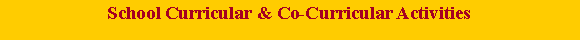 Text Box: School Curricular & Co-Curricular Activities 