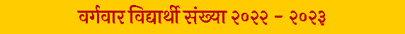 Text Box: वर्गवार विद्यार्थी संख्या २०२२ - २०२३