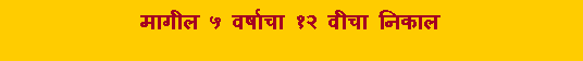 Text Box: मागील ५ वर्षाचा १२ वीचा निकाल 